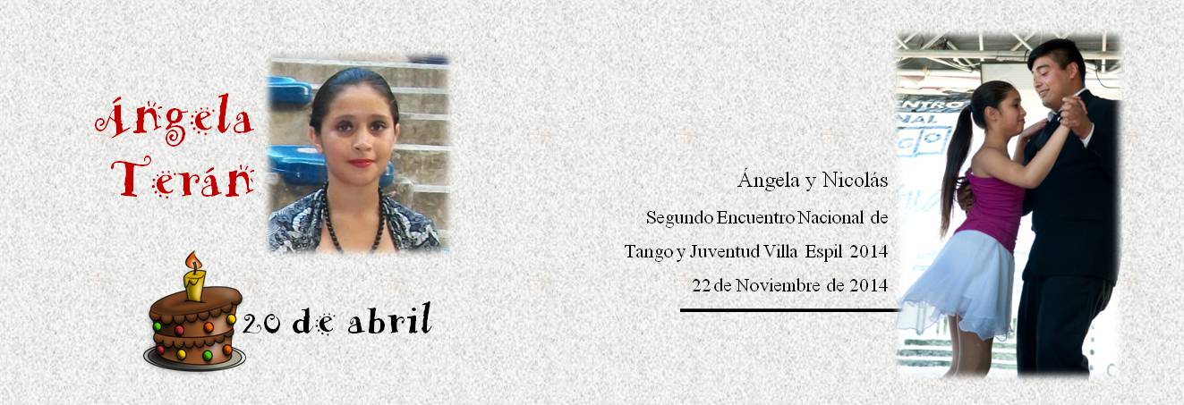 Ángela y Nicolás Segundo Encuentro Nacional de Tango y Juventud Villa Espil 2014 22 de Noviembre de 2014