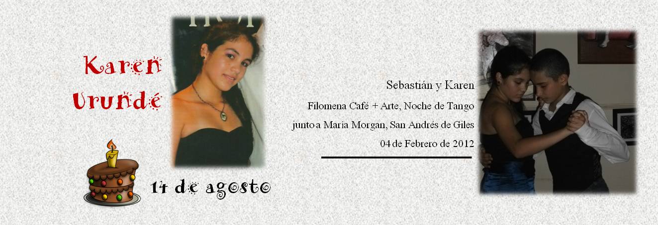 Sebastián y Karen Filomena Café + Arte, Noche de Tango junto a María Morgan, San Andrés de Giles 04 de Febrero de 2012